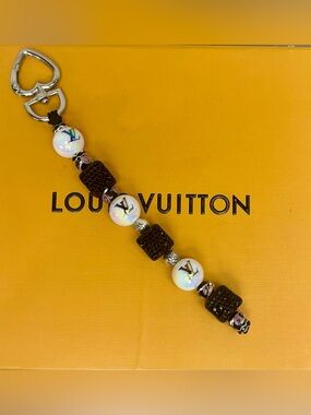 Louis Vuitton Rhinestone Cube Bag Charm 7.25 inches